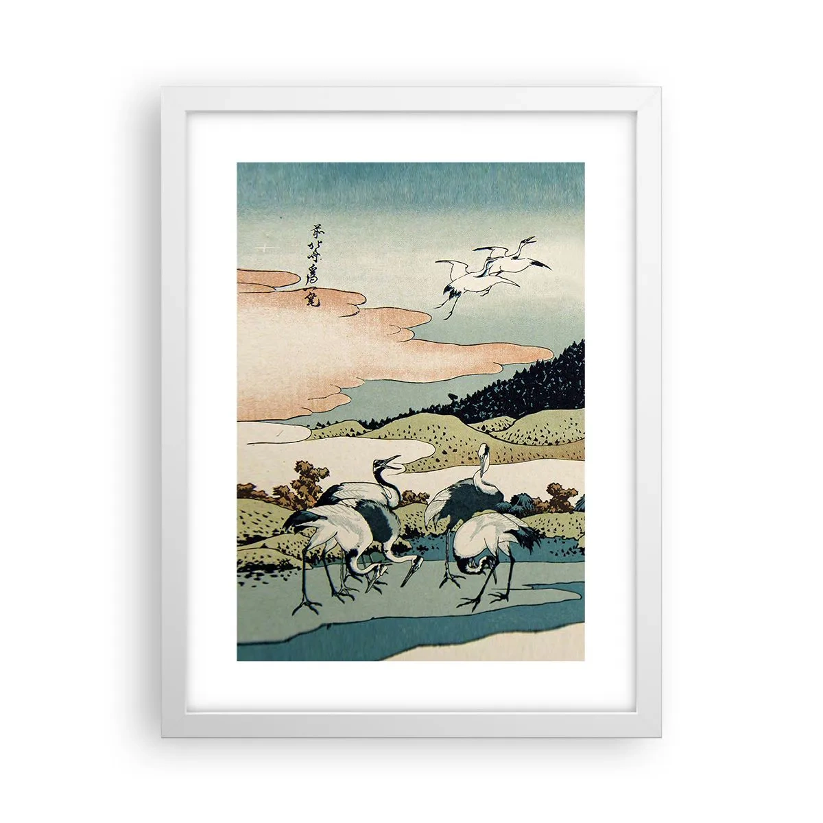Poster in cornice bianca - Nello spirito giapponese - 30x40 cm