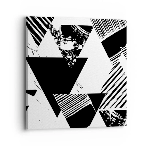 Quadro su tela - Stampe su Tela - Pioggia di triangoli - 30x30 cm