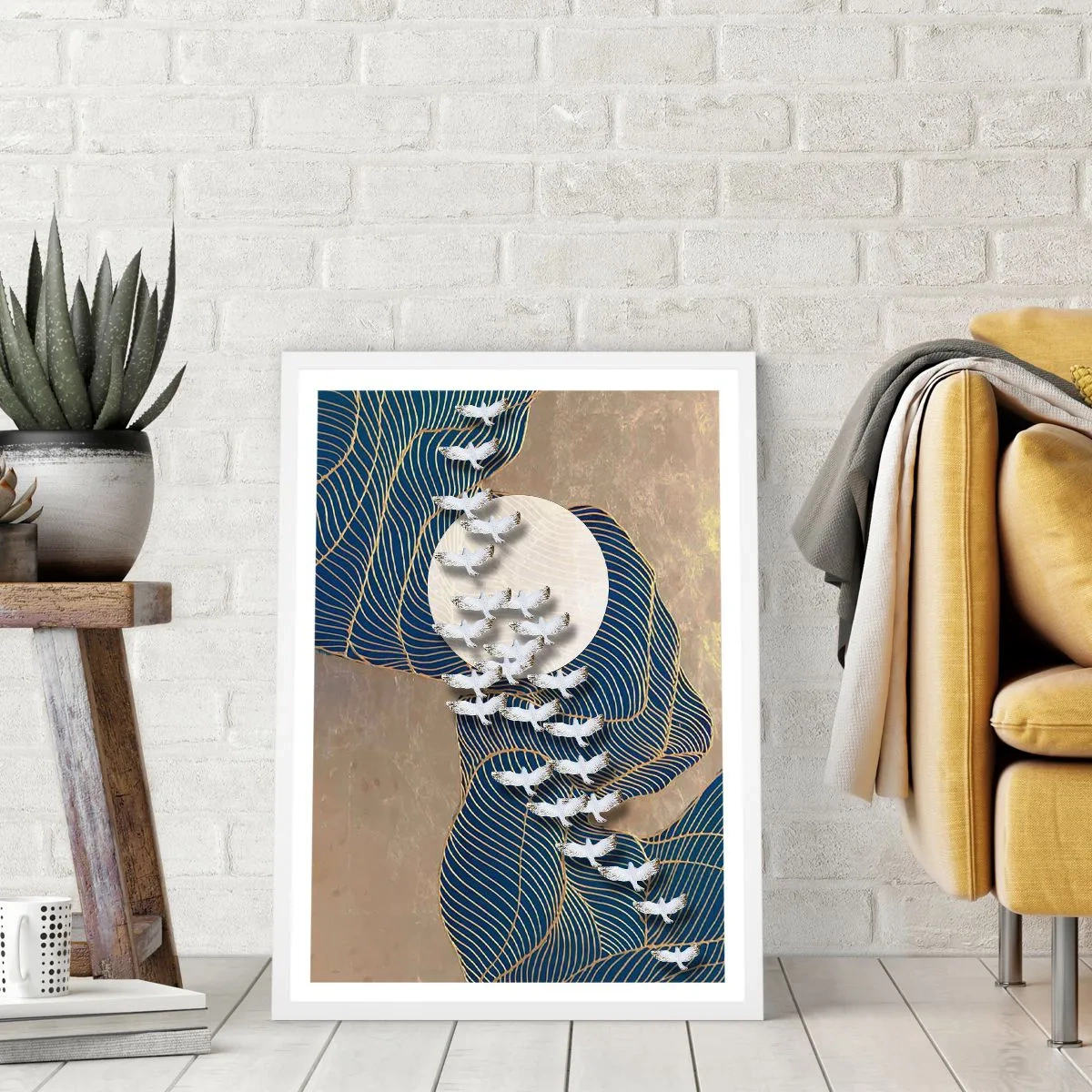 Poster in cornice bianca - Libertà, viaggio, comunità - 40x50 cm