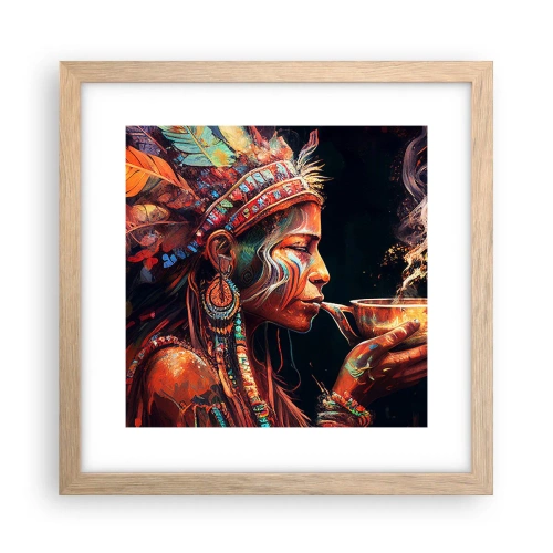 Poster in cornice rovere chiaro - Rituale magico - 30x30 cm