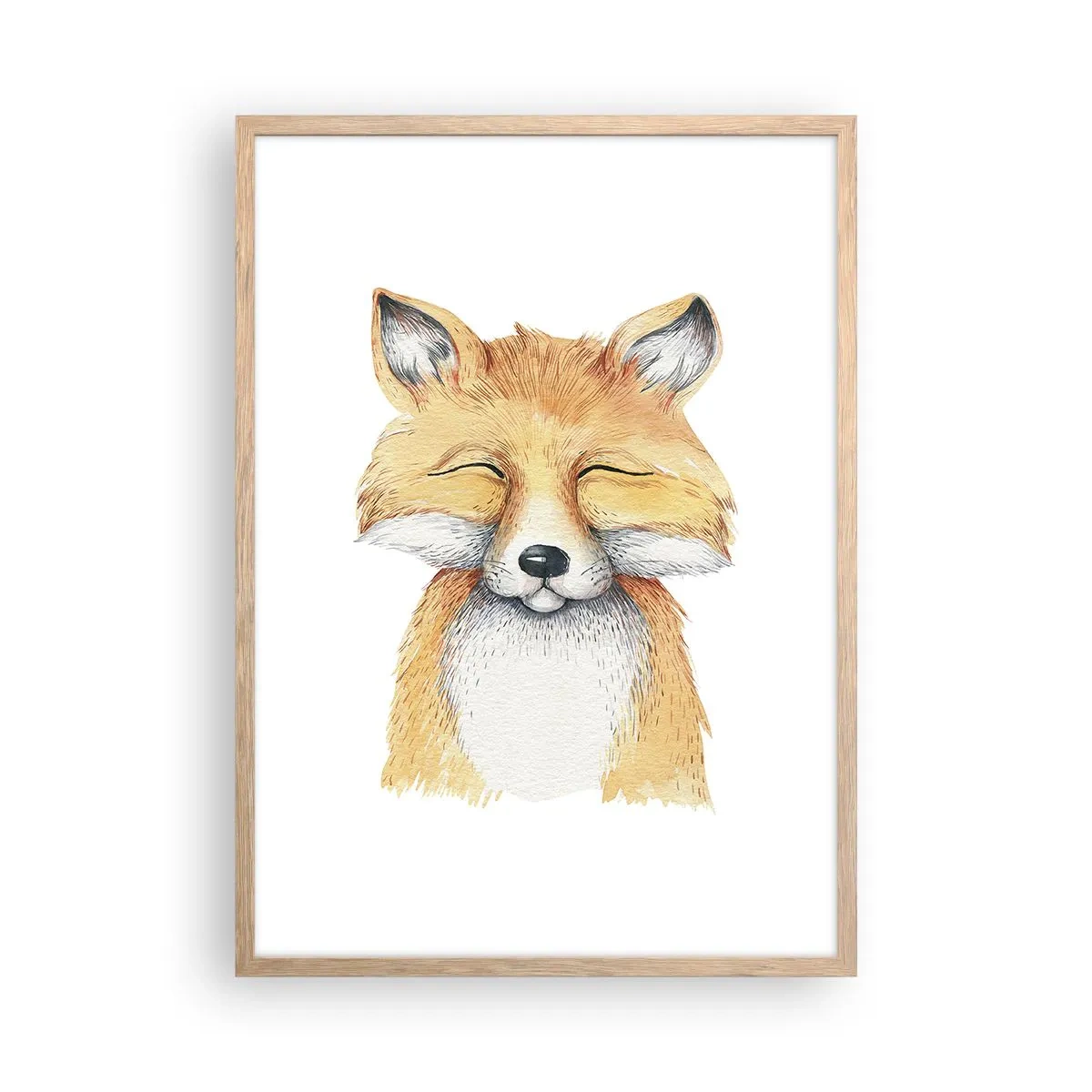 Poster in cornice rovere chiaro - Umore da volpe - 50x70 cm