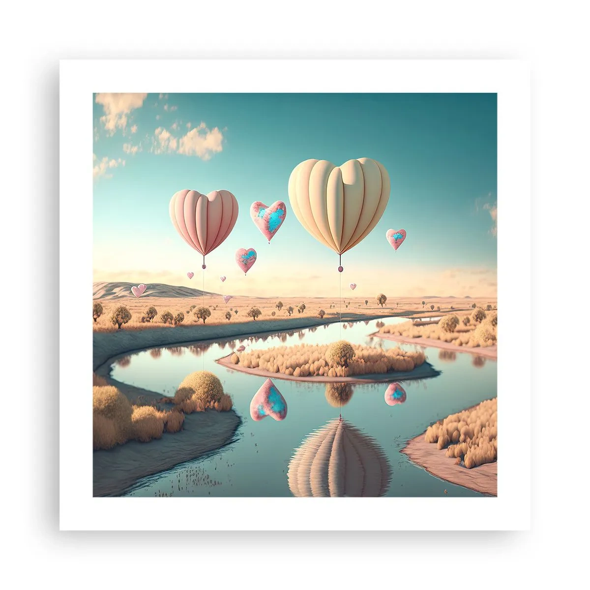 Poster - L'amore permette di volare - 50x50 cm