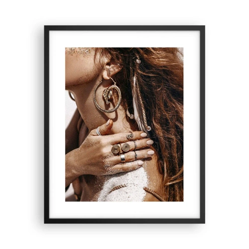 Poster in cornice nera - Regina della spiaggia selvatica - 40x50 cm