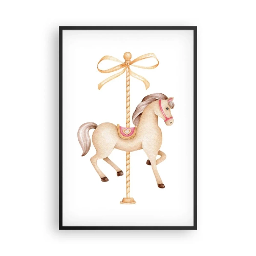 Poster in cornice nera - Trotto aggraziato - 61x91 cm