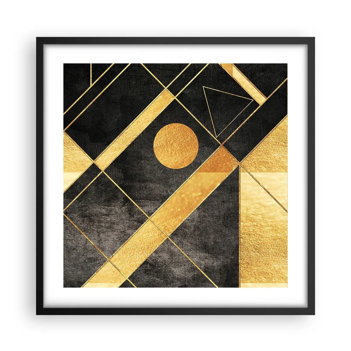 Poster in cornice nera - Sole del deserto - 50x50 cm
