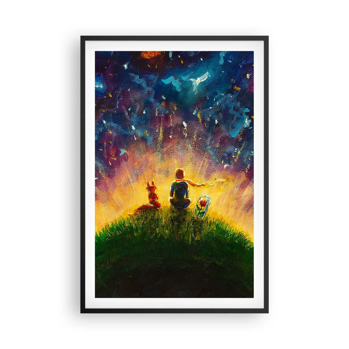 Poster in cornice nera - Amore e amicizia: l'intero mondo - 61x91 cm
