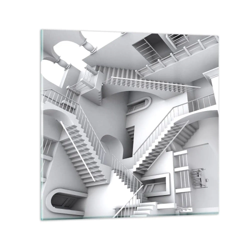 Quadro su vetro - Il paradosso dello spazio - 70x70 cm