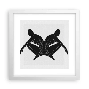 Poster in cornice bianca - Anima comune - 30x30 cm