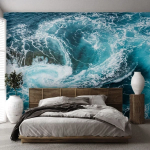 Fotomurali Premium Canvas - La porta verso il centro della Terra - Mare, Astrazione, Pezzo - 450x315 cm