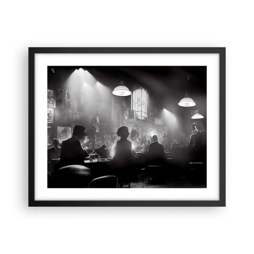 Poster in cornice nera - Nell'atmosfera jazz - 50x40 cm