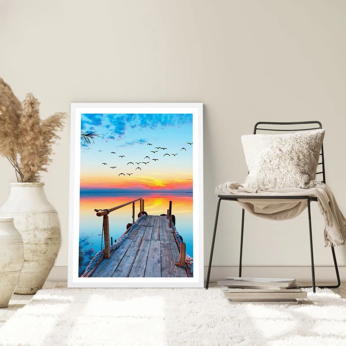 Poster in cornice bianca - Il tempo del ritorno - 40x50 cm