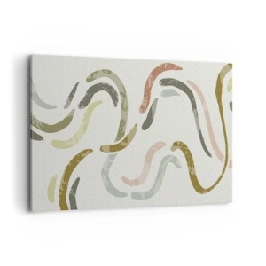 Quadro su tela - Stampe su Tela - Archi astratti in colori pastello - 120x80cm - La danza gioiosa dell'astrazione - Decorazione murale moderna per soggiorno e camera da letto ARTTOR
