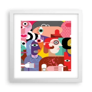 Poster in cornice bianca - Mi manda Picasso - 30x30 cm