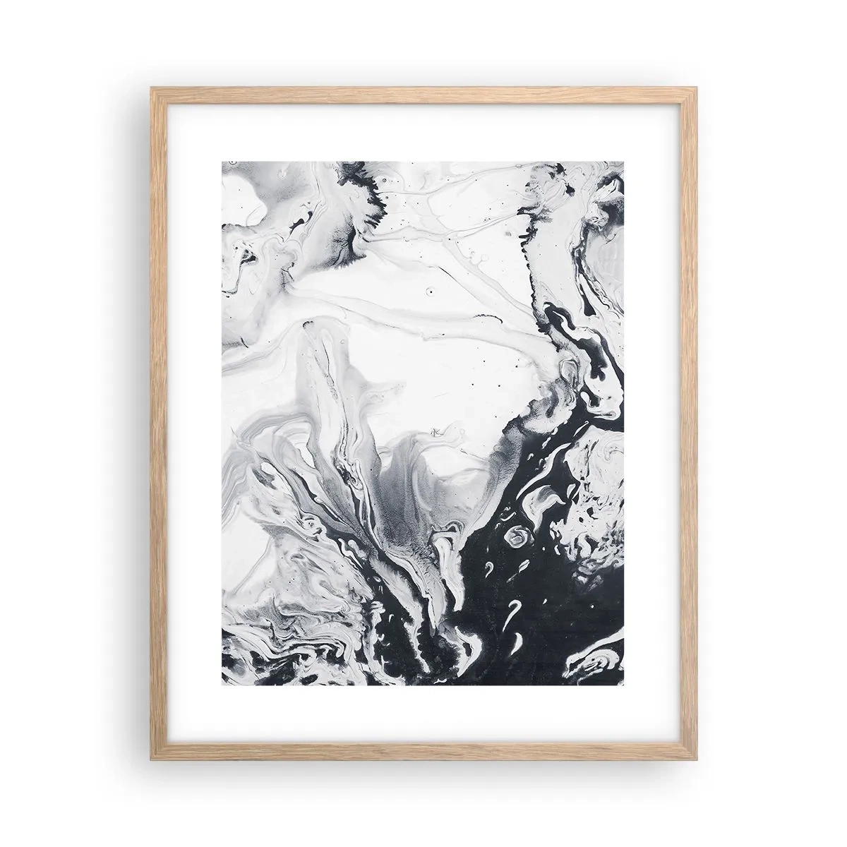 Poster in cornice rovere chiaro - Il centro della terra - 40x50 cm