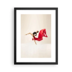 Poster in cornice nera - Rosso e nero - 30x40 cm
