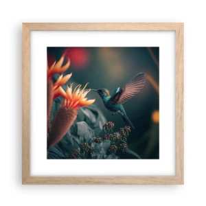 Poster in cornice rovere chiaro - Una vita davvero a colori - 30x30 cm