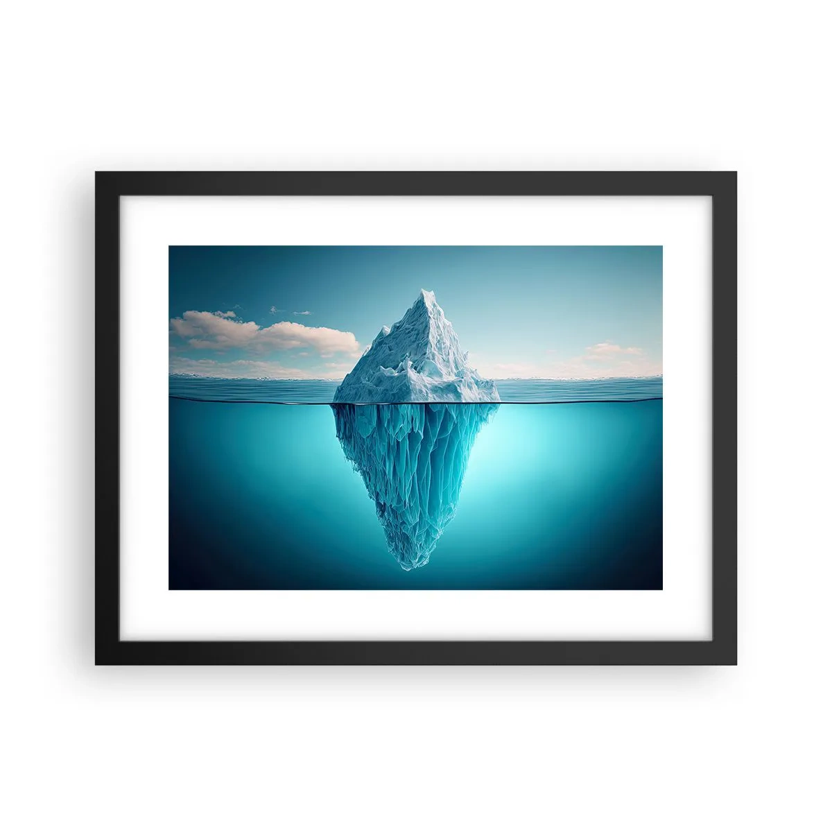 Poster in cornice nera - Il re del ghiaccio - 40x30 cm