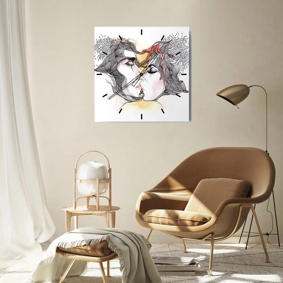 Orologio da parete - Orologio in Vetro - E il mondo scompare - 30x30 cm