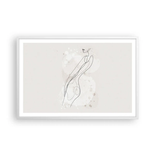 Poster in cornice bianca - Errando con lo sguardo - 91x61 cm