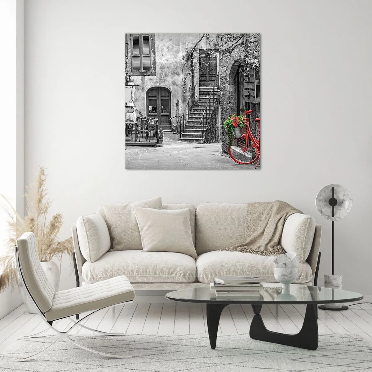 Quadro su vetro - Angolo toscano - 30x30 cm