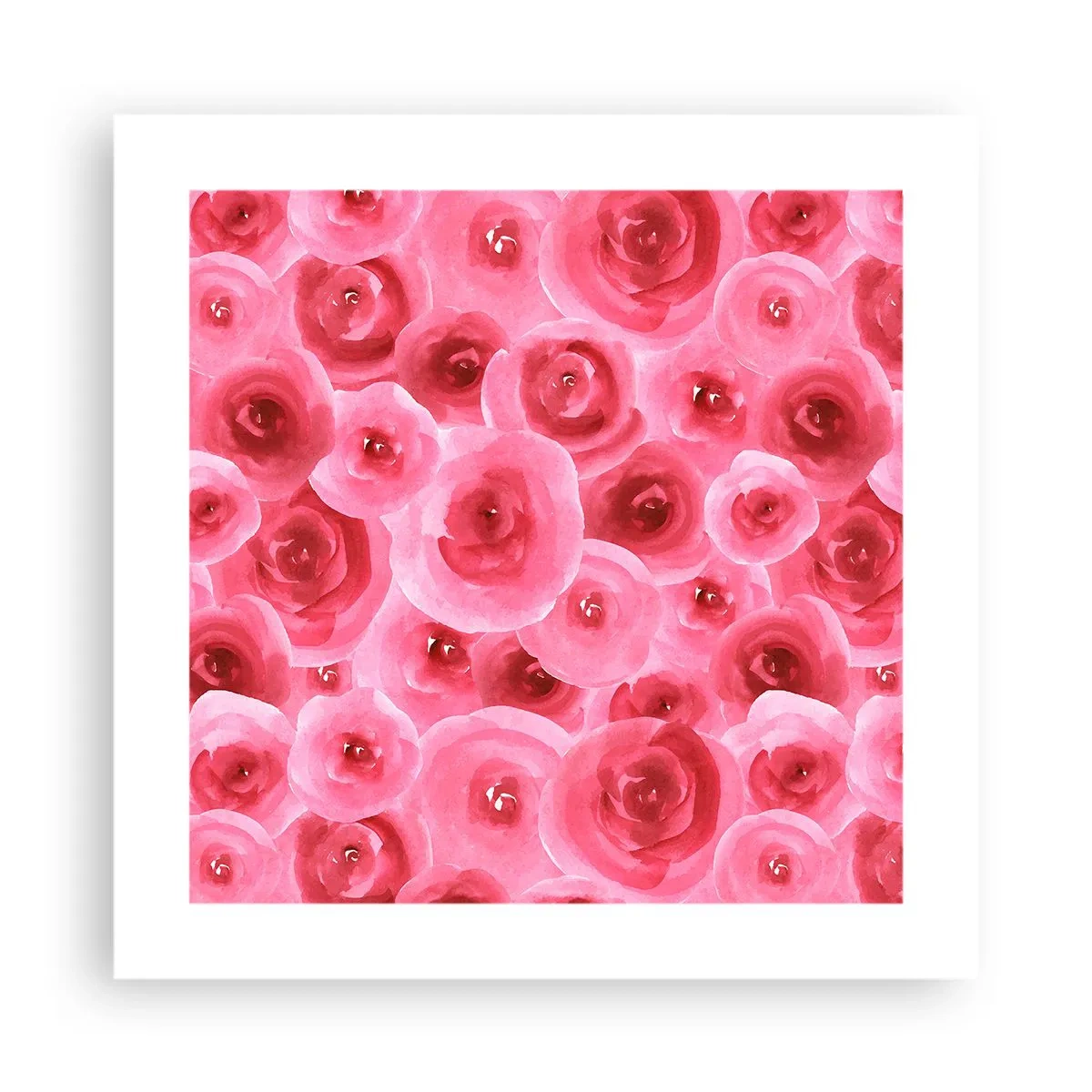 Poster - Rose in alto e in basso - 40x40 cm