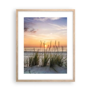 Poster in cornice rovere chiaro - Guarda, pensa, senti - 40x50 cm