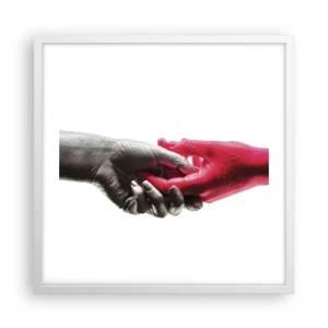 Poster in cornice bianca - Insieme, sebbene diversi - 50x50 cm