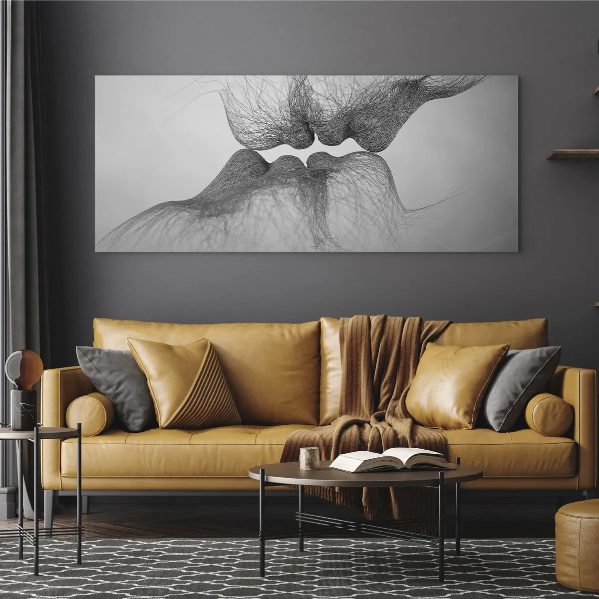 Quadro su vetro - Il bacio del vento - 100x40 cm