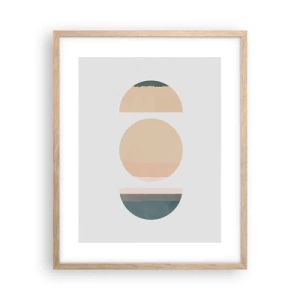 Poster in cornice rovere chiaro - Un cerchio dopo l'altro - 40x50 cm