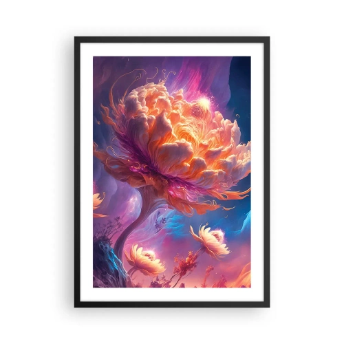 Poster in cornice nera - Un albero fantastico a forma di fiore in fiore - 50x70cm - Un altro mondo - Decorazione murale moderna per soggiorno e camera da letto ARTTOR