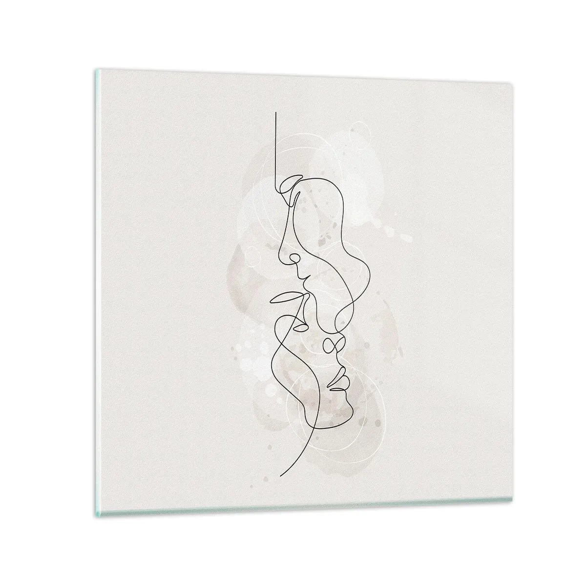 Quadro su vetro - Intrecciati in un abbraccio - 50x50 cm