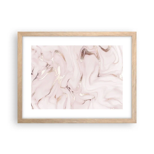 Poster in cornice rovere chiaro - Nella follia rosa - 40x30 cm