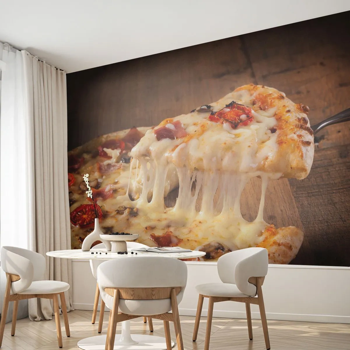 Fotomurali Autoadesivo Deluxe Sticker - Capolavoro di arte italiana - Gastronomia, Pizza, Italia - 100x70 cm