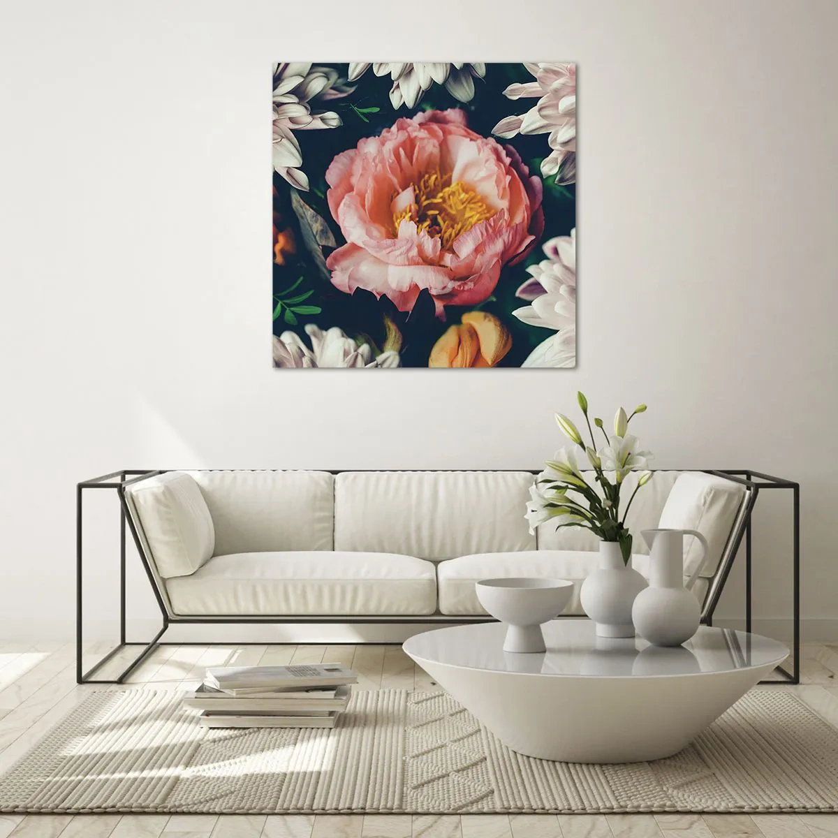 Quadro su vetro - Con fasto barocco - 40x40 cm