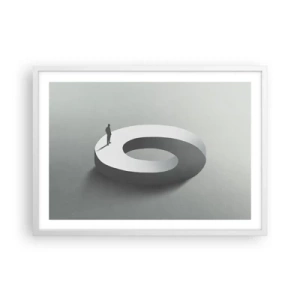 Poster in cornice bianca - Prova a cavartela - 70x50 cm