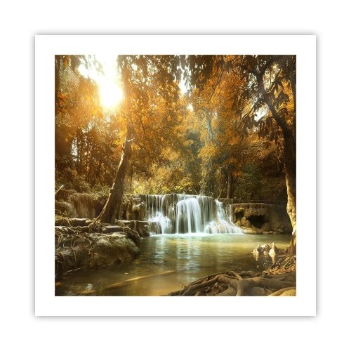Poster - Cascata nel parco - 50x50 cm