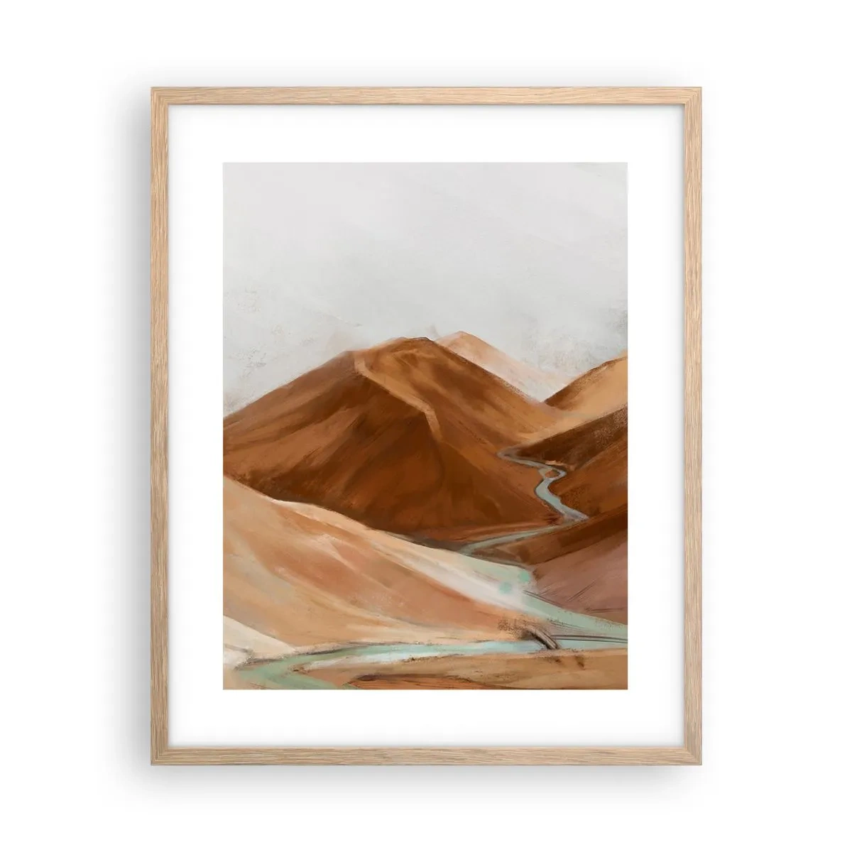 Poster in cornice rovere chiaro - Fino alla fonte - 40x50 cm