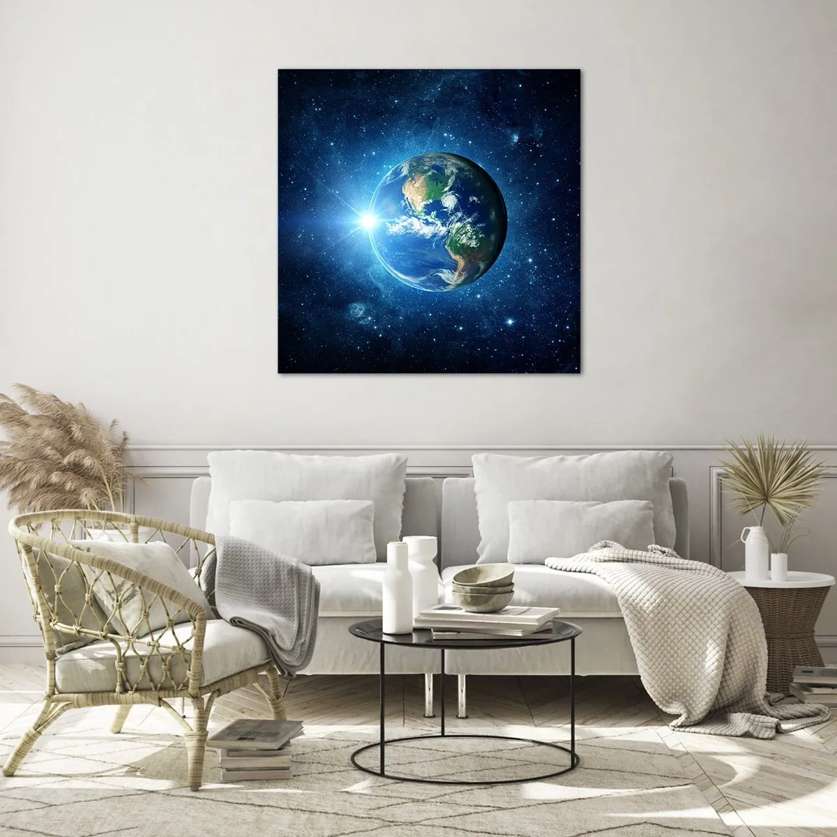 Quadro su vetro - Siamo in cielo - 60x60 cm