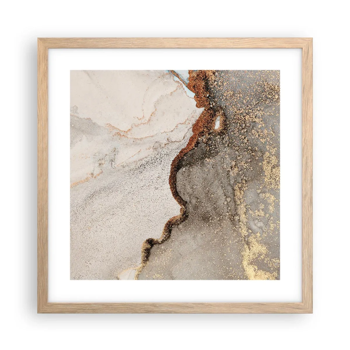 Poster in cornice rovere chiaro - Ai confini del colore - 40x40 cm