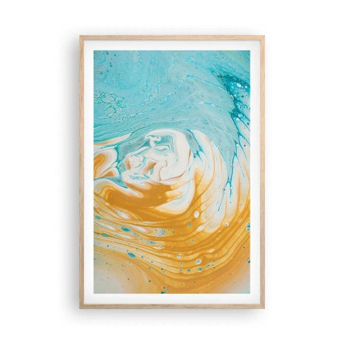 Poster in cornice rovere chiaro - Vortice pastello - 61x91 cm