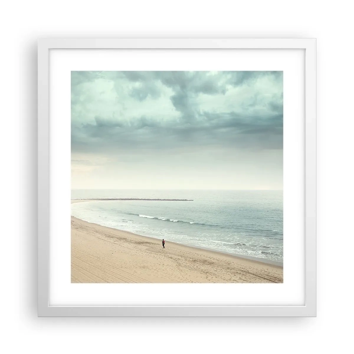 Poster in cornice bianca - Cercando la pace - 40x40 cm