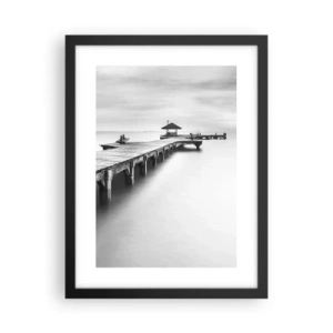 Poster in cornice nera - Sempre più lontano. - 30x40 cm