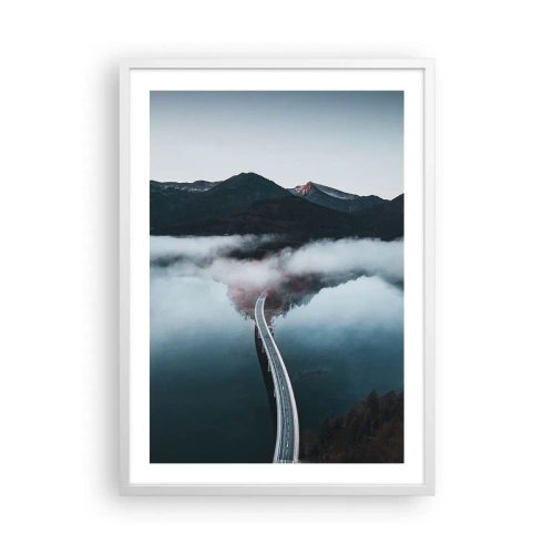 Poster in cornice bianca - Sull'acqua liscia come uno specchio - 50x70 cm