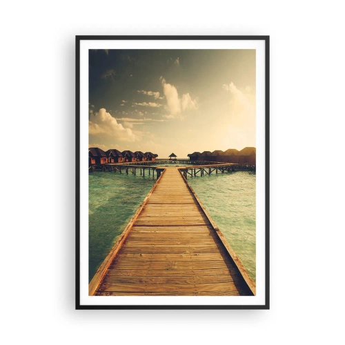Poster in cornice nera - Caldo invito - 70x100 cm