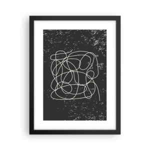 Poster in cornice nera - Il caos dei pensieri - 30x40 cm