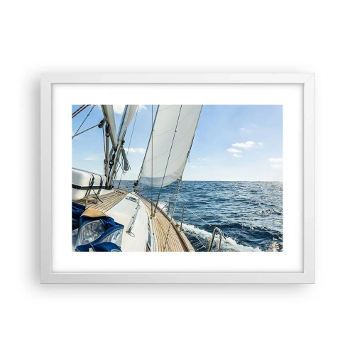 Poster in cornice bianca - Benvenuta avventura - 40x30 cm