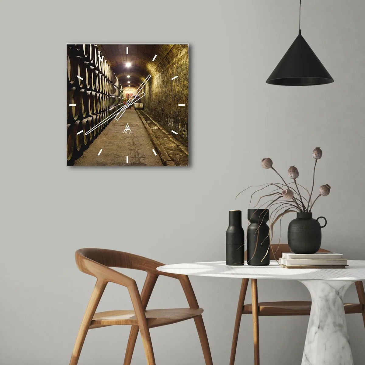 Orologio da parete - Orologio in Vetro - È bene riposare - 40x40 cm