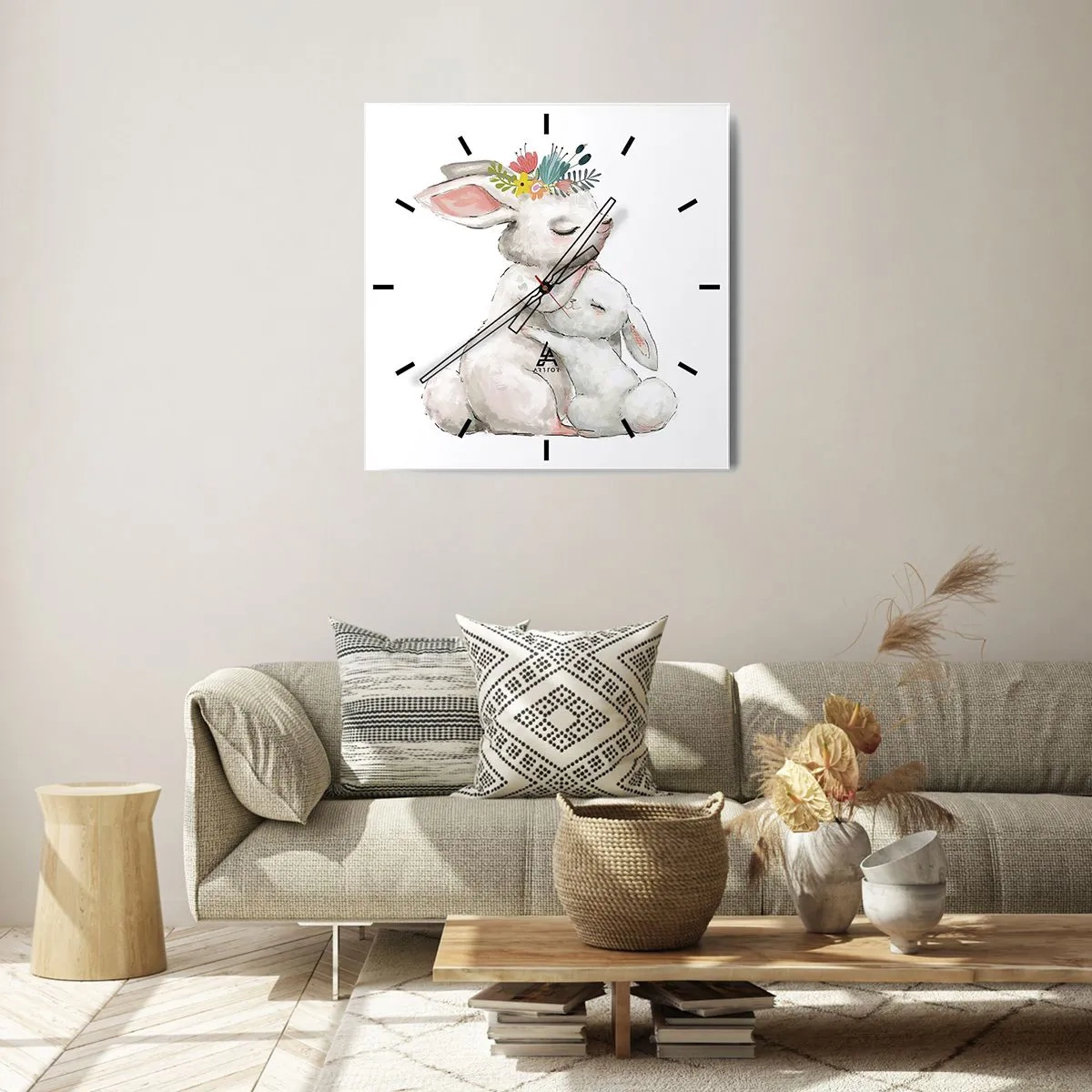 Orologio da parete - Orologio in Vetro - Da mamma si sta meglio - 40x40 cm