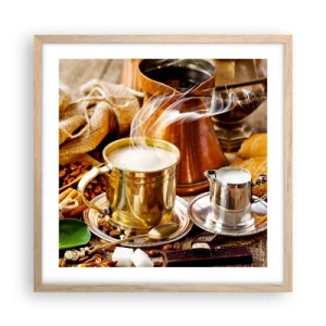 Poster in cornice rovere chiaro - Buona giornata! - 50x50 cm