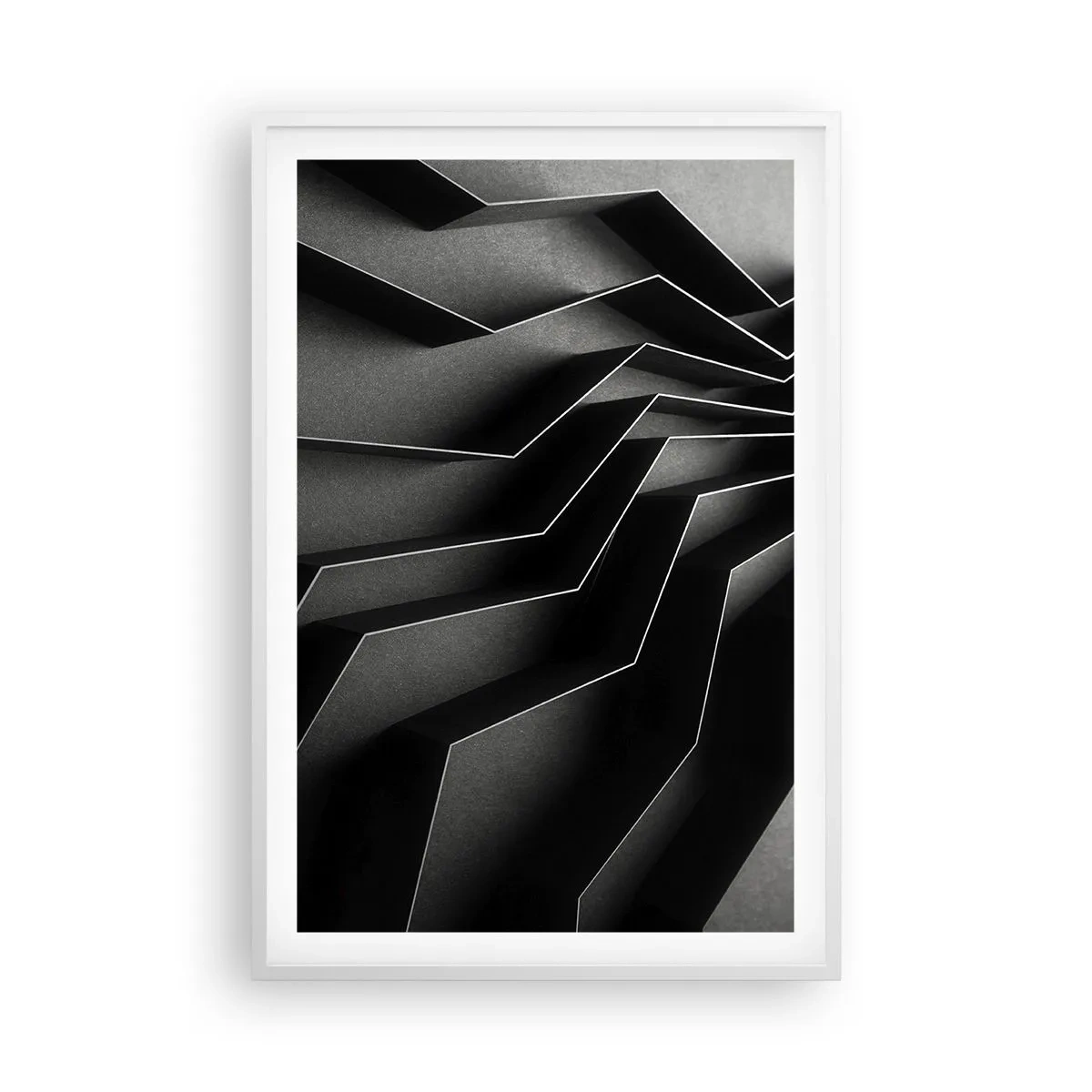 Poster in cornice bianca - Ordine tridimensionale - 61x91 cm
